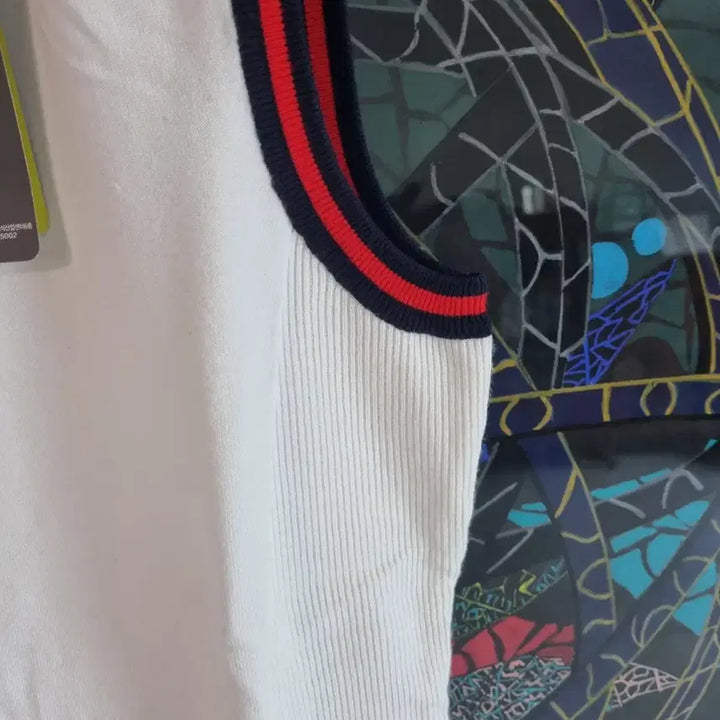 [BUNJANG] ELLE White Knit Sleeveless Top / ELLE 엘르 화이트 니트 민소매 90