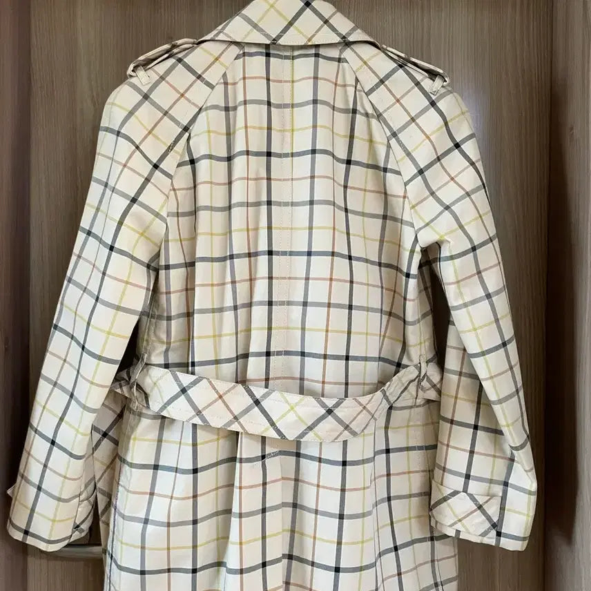 [BUNJANG] Coach Checked Short Trench Coat XS / 코치 COACH 체크 숏트렌치 코트 XS