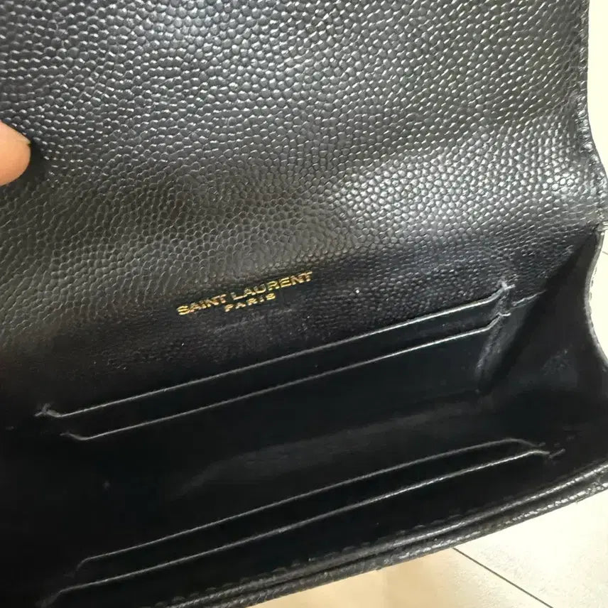 [BUNJANG] Saint Laurent Envelope Cardholder Wallet / [정품] 생로랑 반지갑 카드지갑 엔벨로프 입생로랑 금장