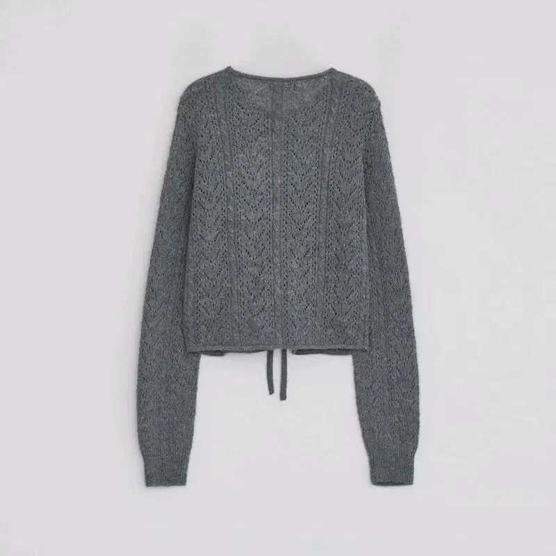[SOLD OUT] 다이애그널 레이스 펀칭 가디건