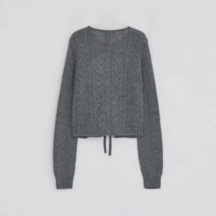 [SOLD OUT] 다이애그널 레이스 펀칭 가디건