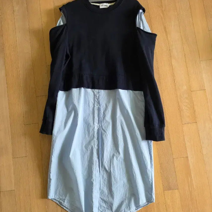 [BUNJANG] COETERNAL Layered Long Shirt Dress / COETERNAL 레이어드 맨투맨 원피스 롱셔츠 FREE