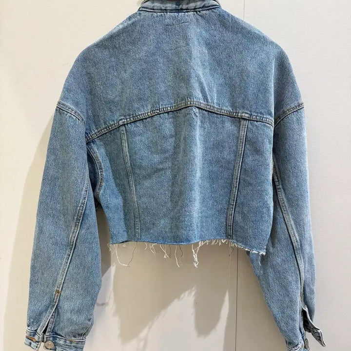 [BUNJANG] ZARA Cropped Denim Jacket Light Wash (New) / 자라 크롭 데님자켓 연청 워싱 / 미착용 새상품