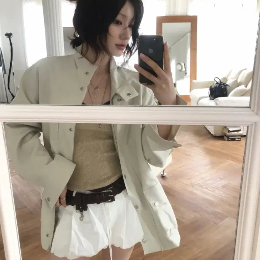 [BUNJANG] SELENE Pocket Jacket - Ivory / 셀레느 SELENE 클린 포켓 자켓 아이보리