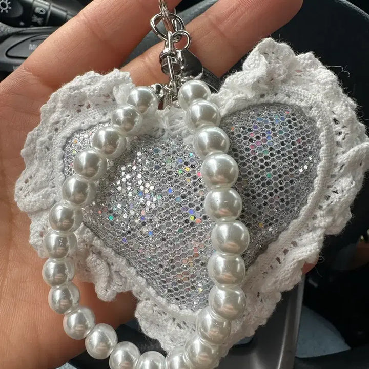 [BUNJANG] Kitty Heart Bling Keyring / 하트 블링 키티 키링