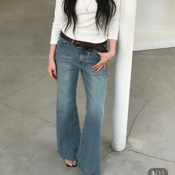 [BUNJANG] Nuuuz Bootcut Denim Pants / 누즈 부츠컷 데님 팬츠