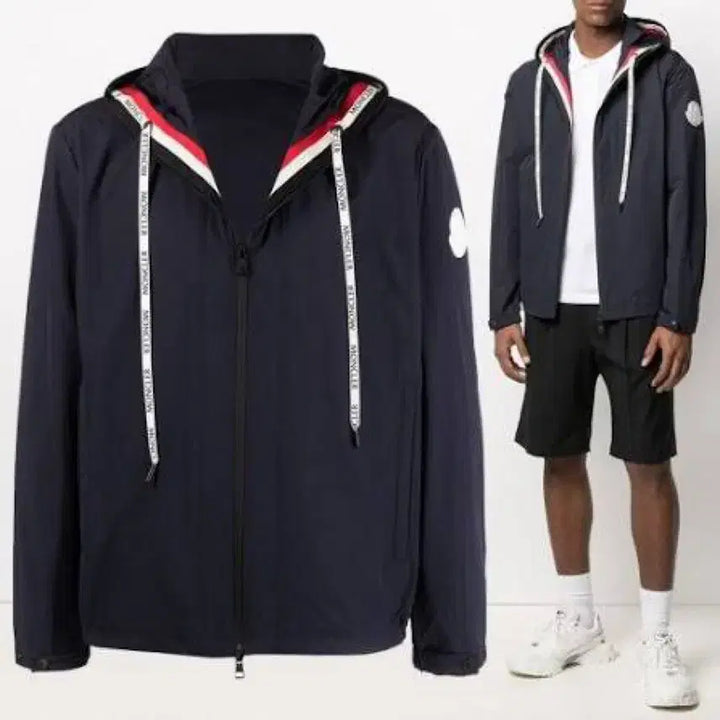 [BUNJANG] Moncler Carles Hooded Windbreaker Jacket Black XL / 몽클레어 후드 바람막이 블랙