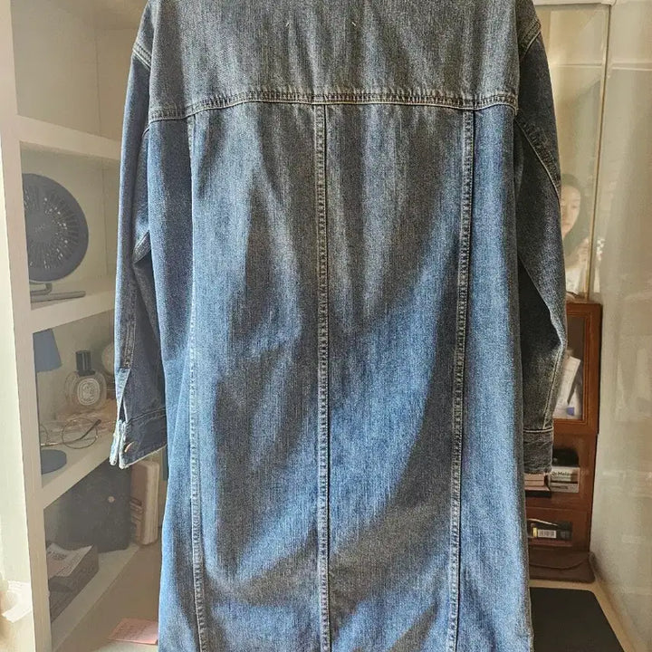 [BUNJANG] Objet Long Denim Jacket/Dress / 오브제 롱 데님자켓 or원피스가능 가슴단면47 총장93