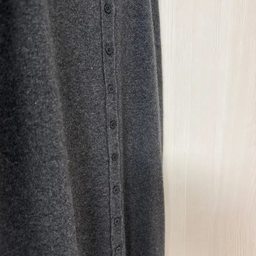 [BUNJANG] 르917 Button-Down Cardigan Skirt Charcoal 36 / 르917 버튼다운 가디건 스커트 차콜 36