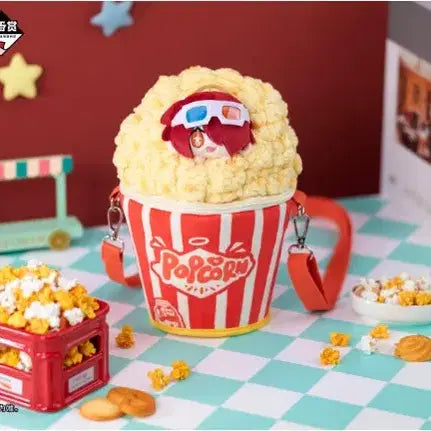 [BUNJANG] Arknights Exusiai Popcorn Bucket Plush Bag / 명일방주 엑시아 팝콘통 봉제 가방 파우치 이치방쿠지 디저트 타임