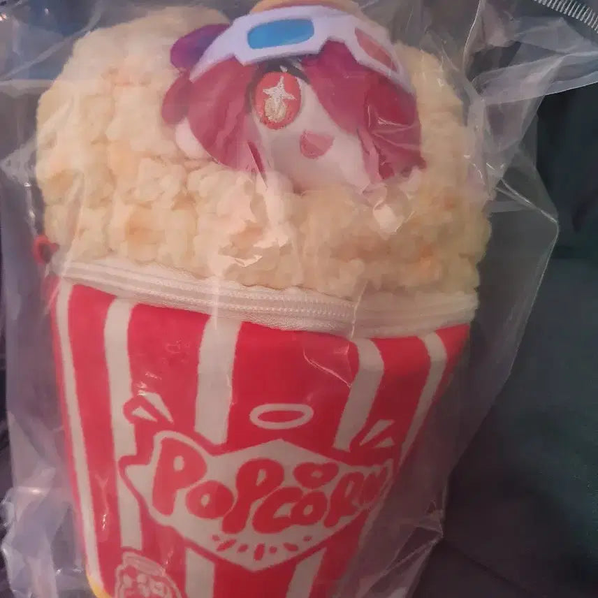 [BUNJANG] Arknights Exusiai Popcorn Bucket Plush Bag / 명일방주 엑시아 팝콘통 봉제 가방 파우치 이치방쿠지 디저트 타임