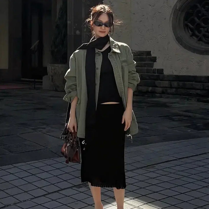 [BUNJANG] Ged Knit Midi Skirt / 게드 니트미디스커트