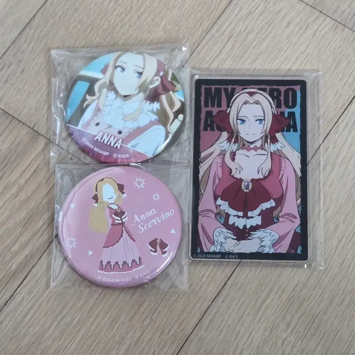 [BUNJANG] My Hero Academia Anna Servino Acrylic Badge &amp; Card Bundle Set / 일괄 히로아카 유어넥스트 안나 세르비노 캔뱃지 아크릴 카드 나히아