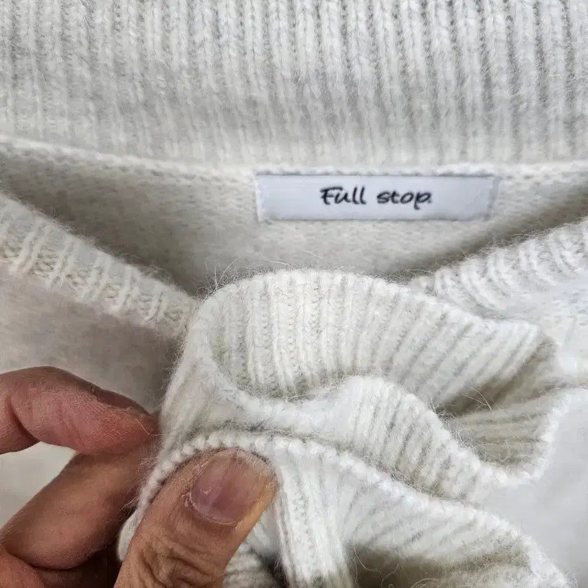 [BUNJANG] Angora Sailor Knit Top / (한번입은) 앙고라 세일러 니트