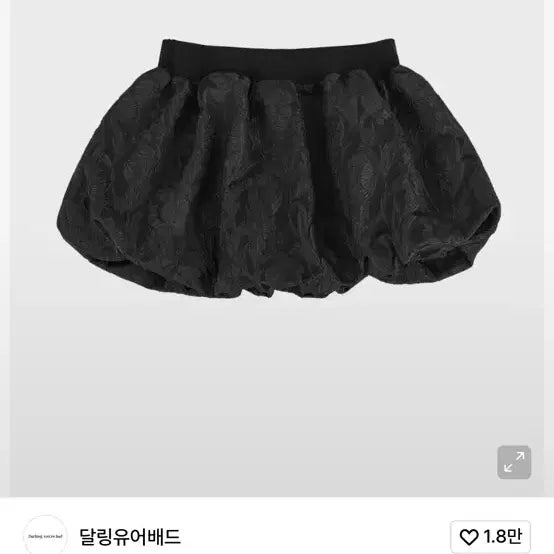 [BUNJANG] Darling Your Bad Balloon Fit Mini Skirt Flower Jacquard / 달링유어배드 스커트