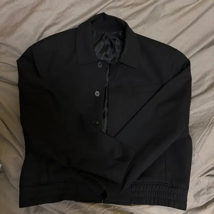 [BUNJANG] Elmood Elburton Wool Blend Twill Jacket / 엘무드 엘버튼 울 블렌드 자켓 트윌 블랙