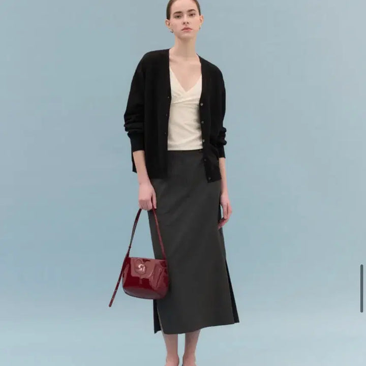[BUNJANG] For You On Karin Maxi Skirt Charcoal / [S/새상품/한단 수선]포유온 카린 karin 맥시 스커트 차콜