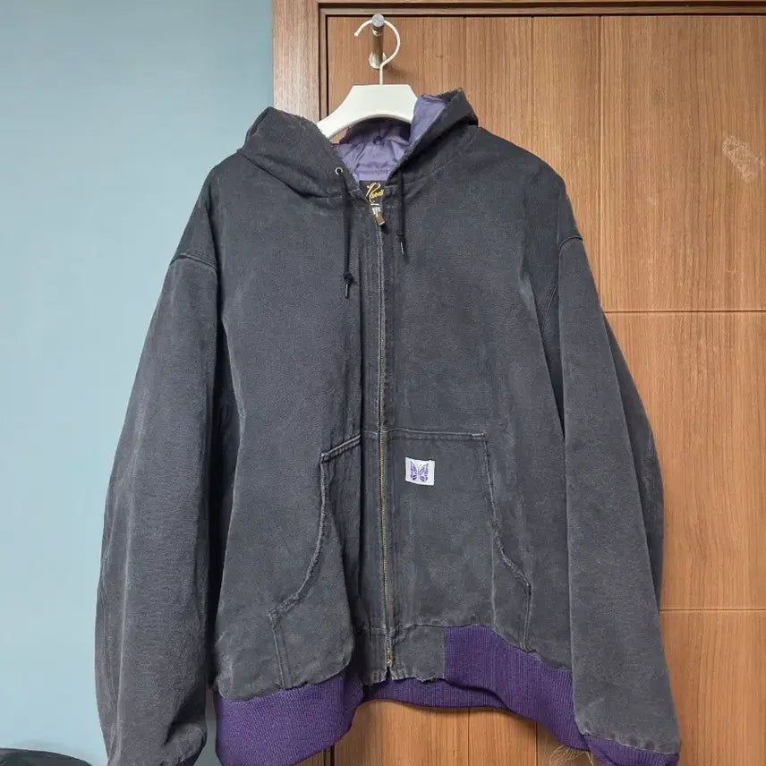 [BUNJANG] Needles Canvas Hooded Zip-Up Jacket (Size L) / 니들스 캔버스 후드 집업 L