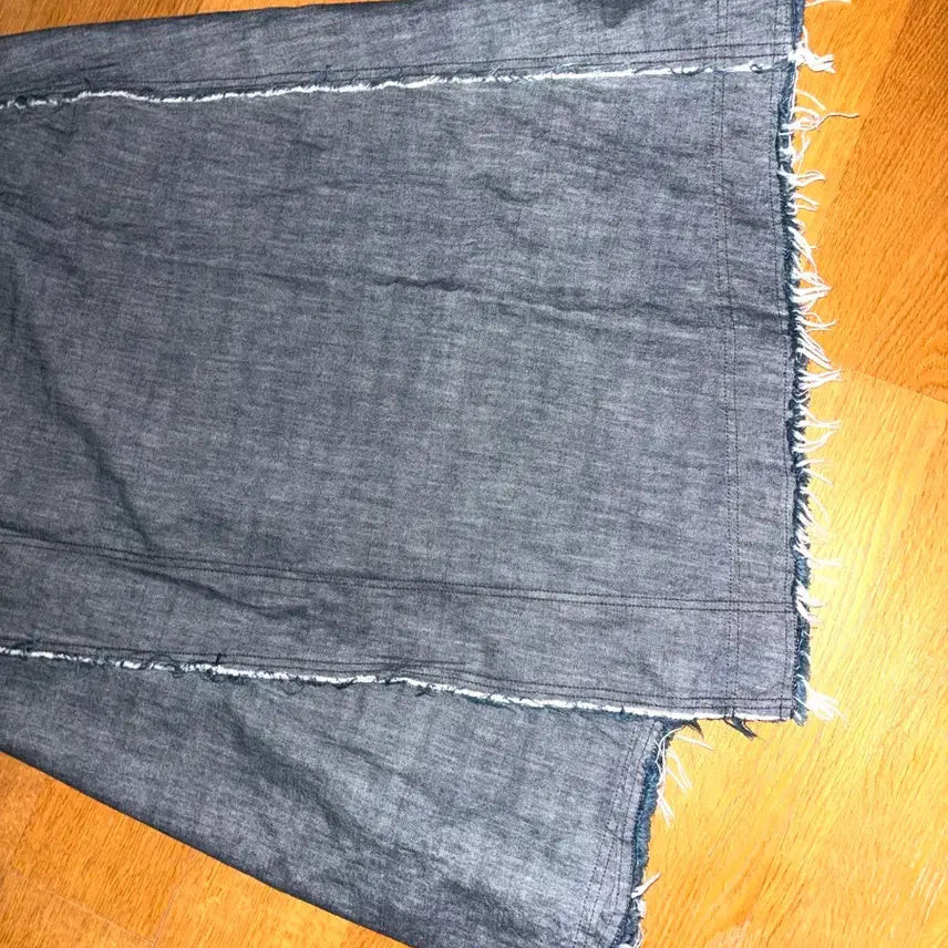 [BUNJANG] Vintage Grunge Denim Midi Skirt / 빈티지 그런지 밴딩 청 미디 스커트