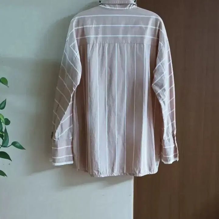 [BUNJANG] IT MICHAA Striped Pink Shirt / 잇미샤 스트라이프 핑크 셔츠