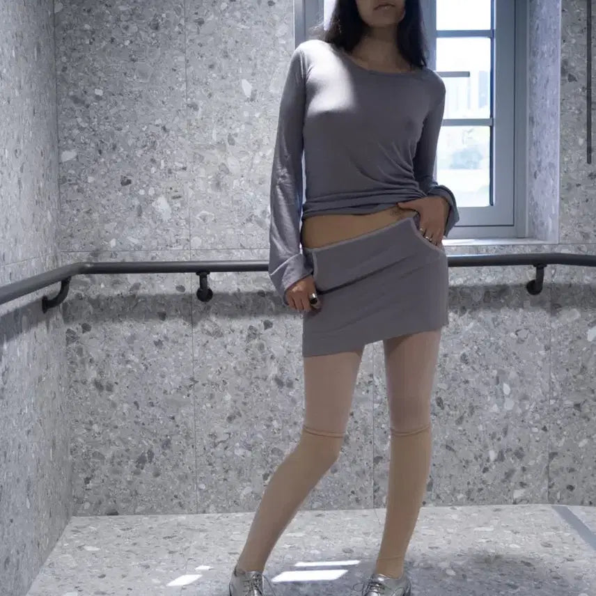 [BUNJANG] Chiyagi Gen Gray Skirt / chiyagi gen skirt 키야기 젠 스커트 그레이