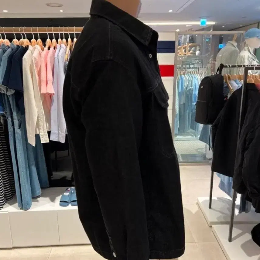 [SOLD OUT] [새상품] 타미진스 흑청 블랙 데님 셔켓 자켓