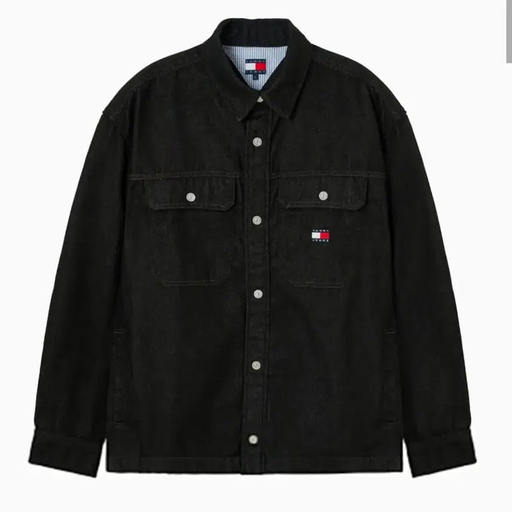 [SOLD OUT] [새상품] 타미진스 흑청 블랙 데님 셔켓 자켓