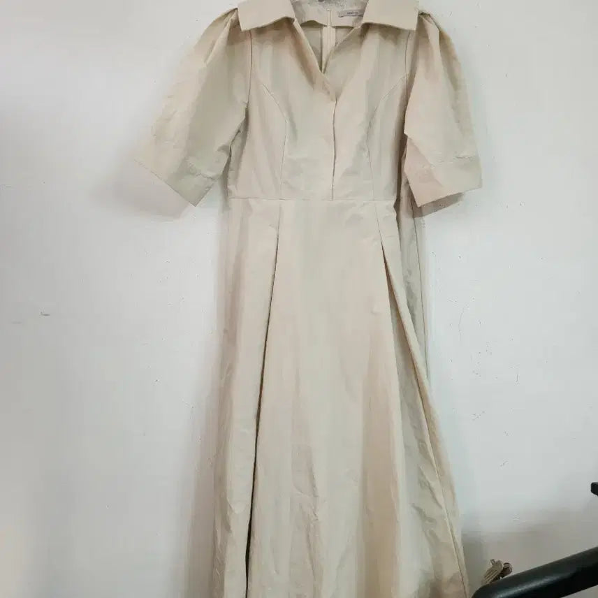 [BUNJANG] Ivory Long Sleeve Dress / 아이보리 반팔 롱 원피스55