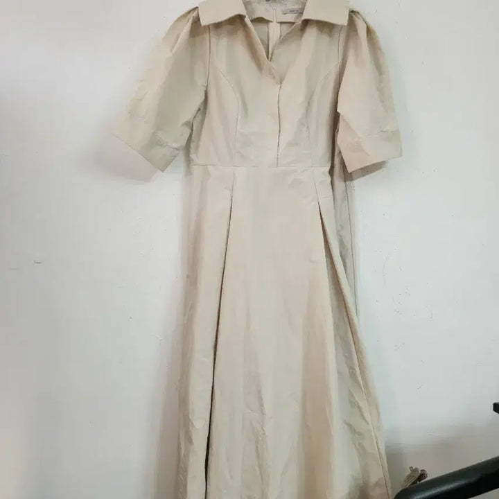 [BUNJANG] Ivory Long Sleeve Dress / 아이보리 반팔 롱 원피스55