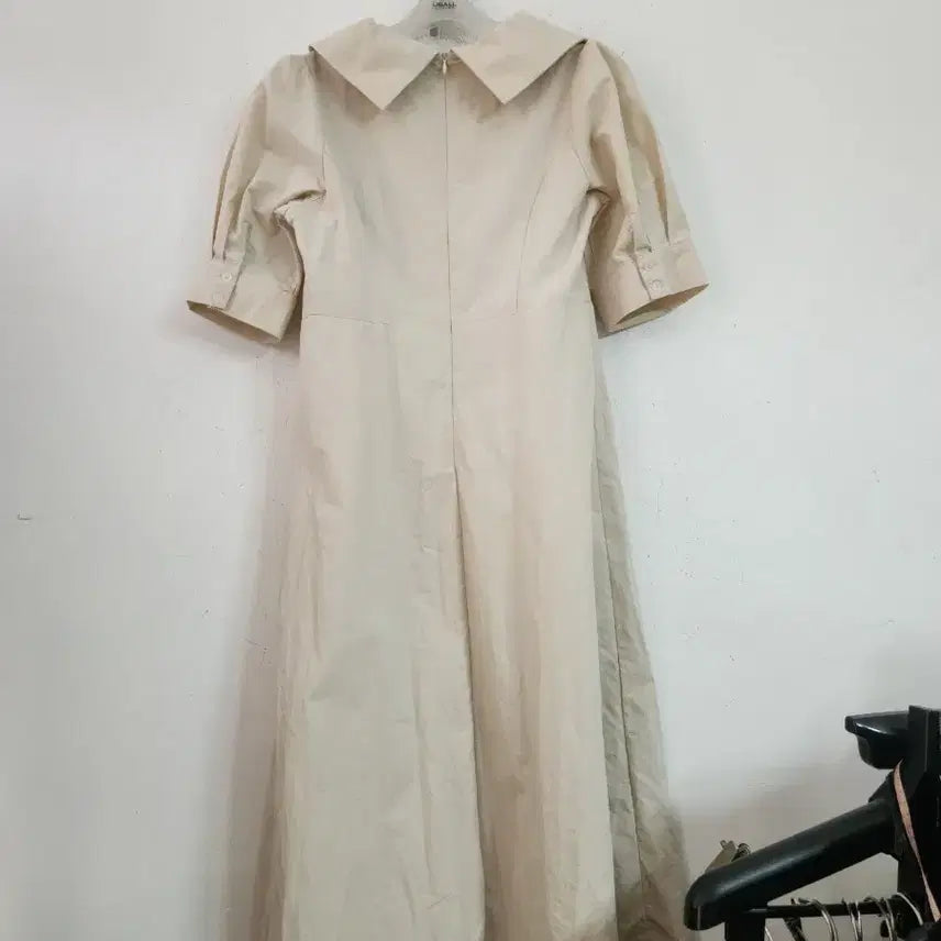 [BUNJANG] Ivory Long Sleeve Dress / 아이보리 반팔 롱 원피스55