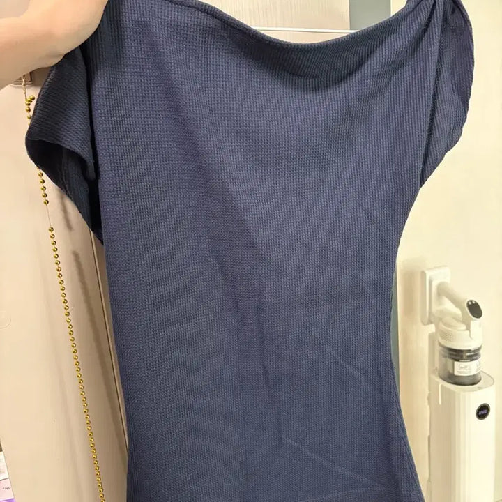 [BUNJANG] The Nube Navy Asymmetric One-Shoulder T-Shirt / [더누베]하입 수입 와플 언발란스 원숄더 반소매 티셔츠