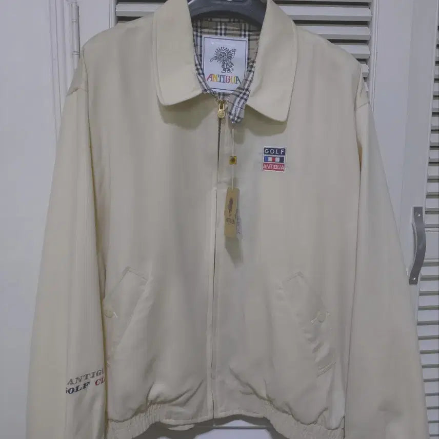 [BUNJANG] Antigua Burberry Pattern Swing Top Blouson / 새거 105 USA 안티구아 버버리패턴 스윙탑 블루종
