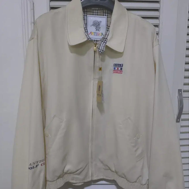 [BUNJANG] Antigua Burberry Pattern Swing Top Blouson / 새거 105 USA 안티구아 버버리패턴 스윙탑 블루종