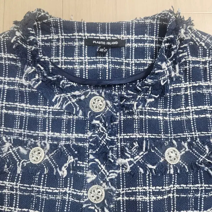 [BUNJANG] Plastic Island Tweed Short Sleeve Jacket S / 플라스틱 아일랜드 트위드 반팔자켓 S
