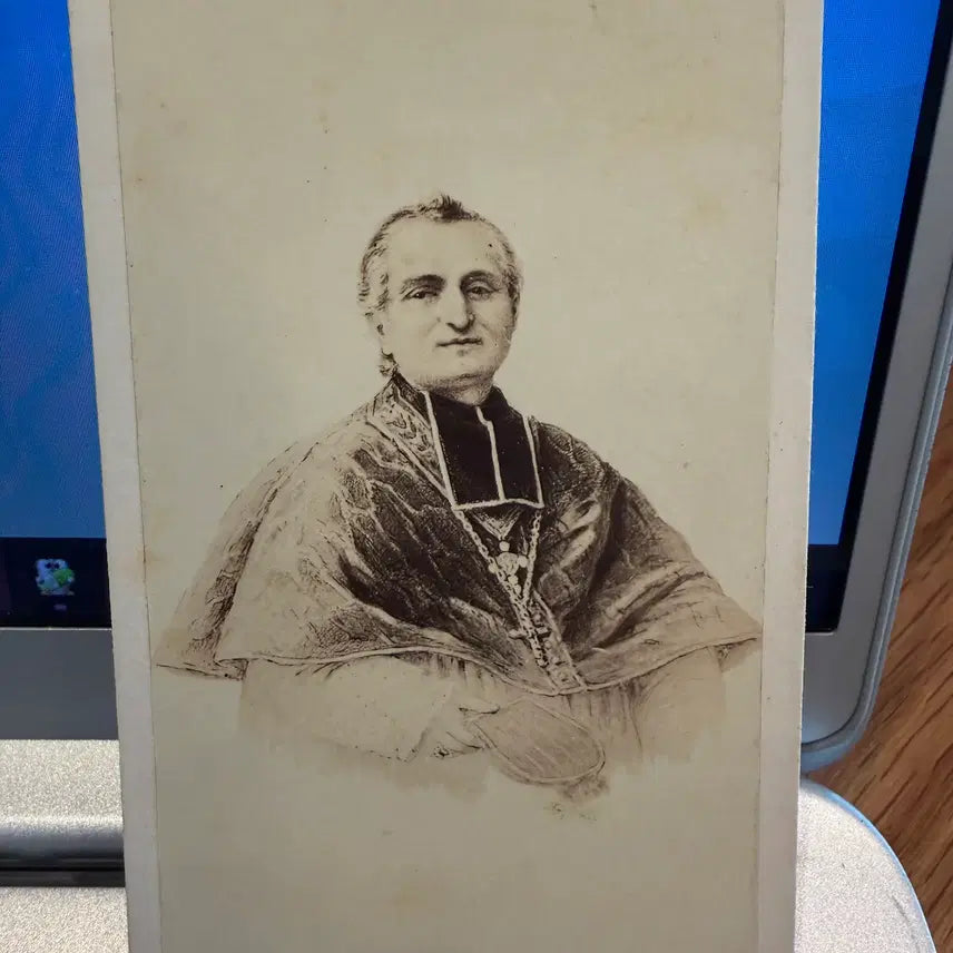 [BUNJANG] Mgr Félix Dupanloup Carte de Visite Photograph / 1860년 - 한국 카톨릭 천주교 지원 - 펠릭스 뒤팡루 주교 - 한림원