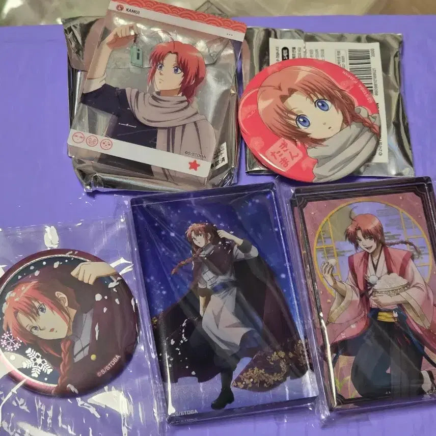 [BUNJANG] Gintama Kamui Acrylic Block + Badge Bundle Set / 은혼 카무이 아크릴 블록 + 캔뱃지  일괄