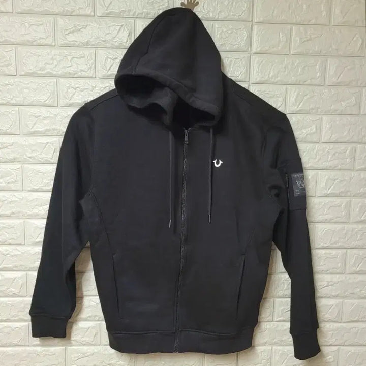 [BUNJANG] True Religion 2XL Sleeve Logo Pocket Hoodie Zip-Up / [2XL] 트루릴리전 소매로고 포켓 후드집업