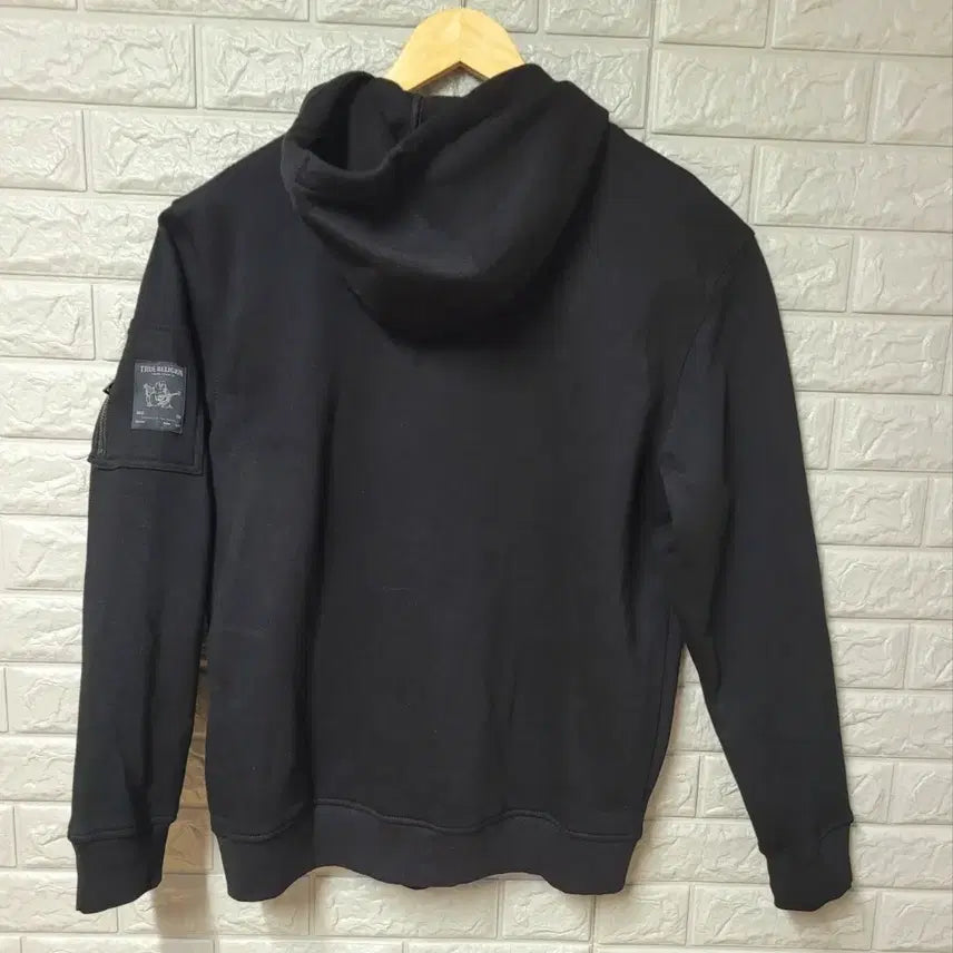 [BUNJANG] True Religion 2XL Sleeve Logo Pocket Hoodie Zip-Up / [2XL] 트루릴리전 소매로고 포켓 후드집업