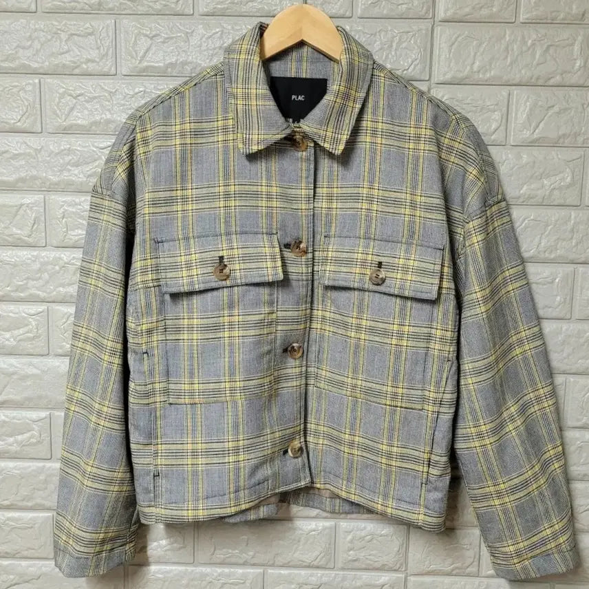 [SOLD OUT] 플랙(PLAC) 여성 크롭 루즈핏 체크자켓