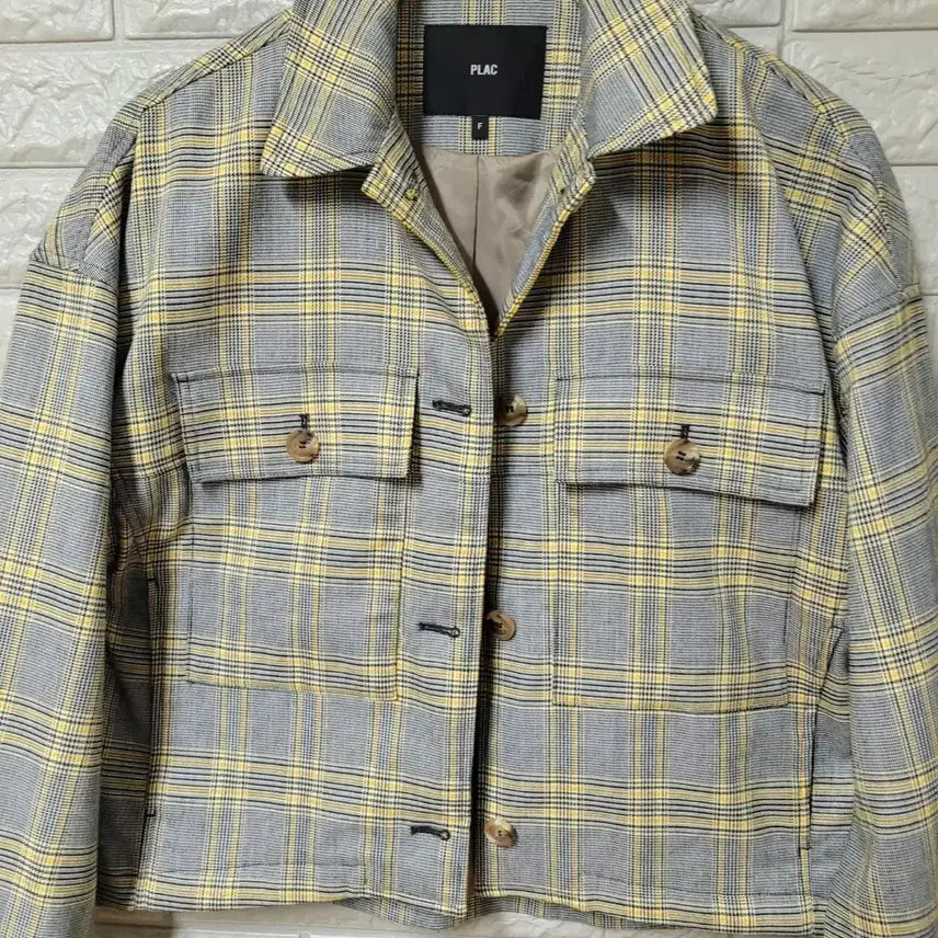 [SOLD OUT] 플랙(PLAC) 여성 크롭 루즈핏 체크자켓