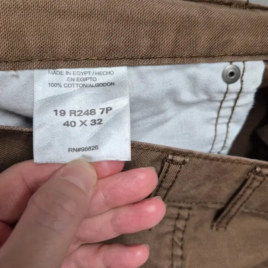 [BUNJANG] C.E. Schmidt Workwear Brown Canvas Pants / [C.E. SCHMIDT WORKWEAR]컨버스 팬츠(사이즈: 40인치)