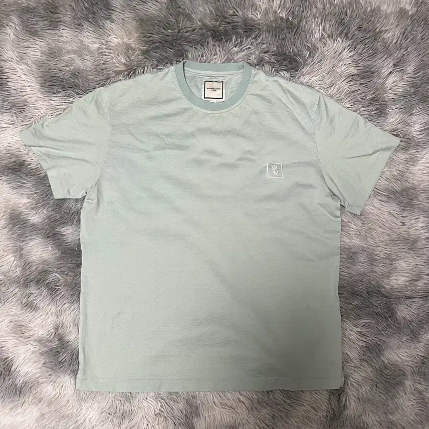 [BUNJANG] Wooyoungmi Back Logo Short Sleeve T-Shirt Mint Size 46 / [23ss/46size] 우영미 백로고 반팔