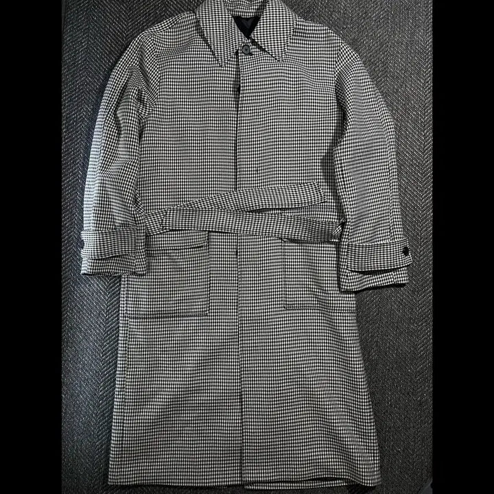[BUNJANG] 8seconds Houndstooth Check Trench Coat / [L] 8seconds 에잇세컨즈 하운드투스 체크 트렌치 코트