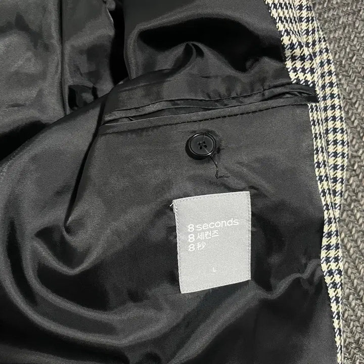 [BUNJANG] 8seconds Houndstooth Check Trench Coat / [L] 8seconds 에잇세컨즈 하운드투스 체크 트렌치 코트