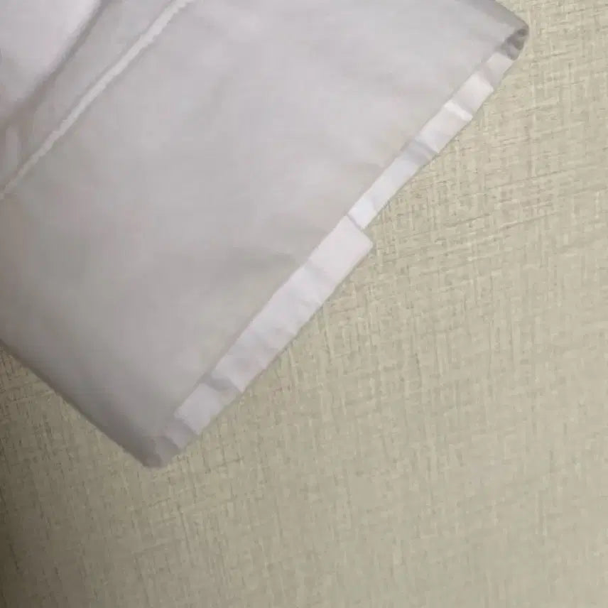 [BUNJANG] Place Studio White Frill Long Shirt Blouse / 플레이스스튜디오 화이트 프릴 롱 셔츠 블라우스