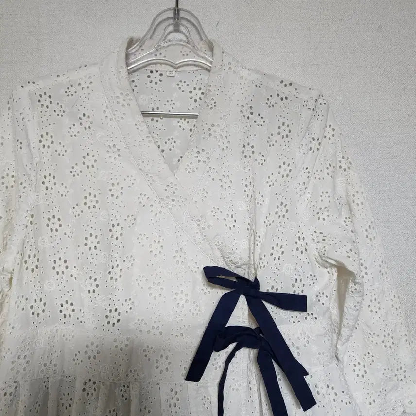 [BUNJANG] Lace Punching Cheollik Hanbok Slim Size 77 / 레이스 펀칭 철릭 생활한복 슬림77
