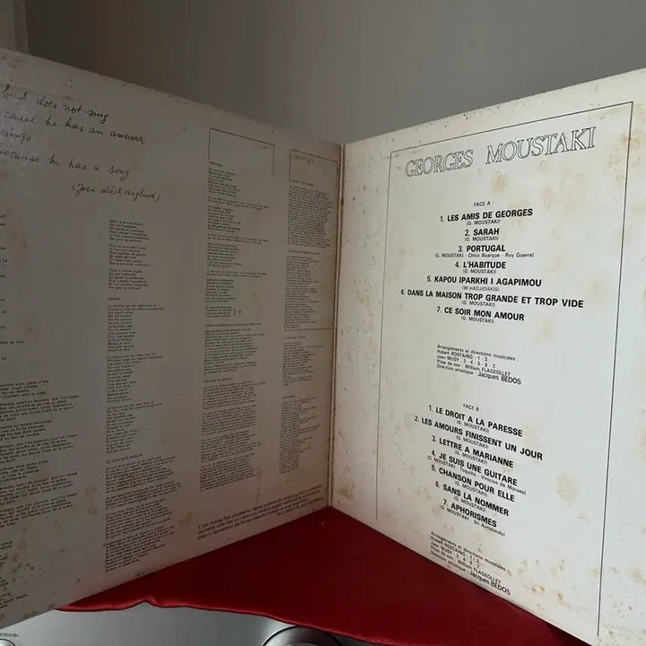 [BUNJANG] Georges Moustaki Moustaki LP Vinyl Record / Georges Moustaki - Moustaki(LP)