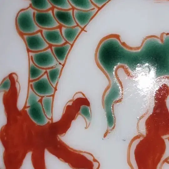 [BUNJANG] Kangxi Period Toucai Dragon Vase / 강희년제 투채 운용문 오래된 화병 높30 지15 중국도자기 고도자 골통품
