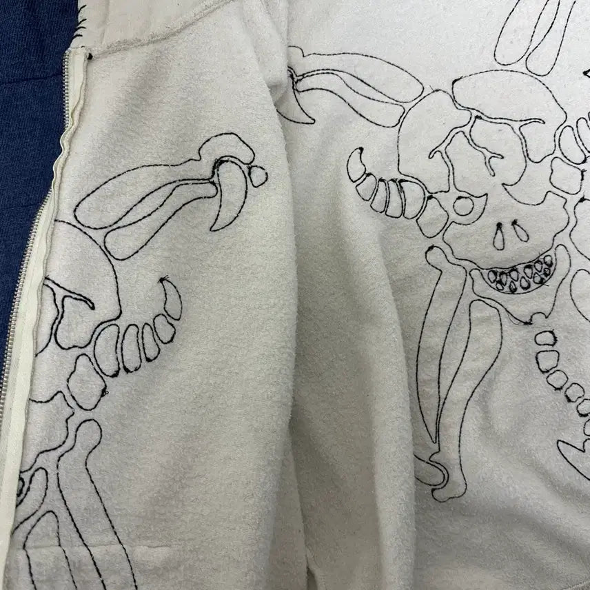 [BUNJANG] Supreme Yohji Yamamoto Hooded Sweatshirt White M New / 슈프림 요지야마모토 후드집업 화이트 m 새상품