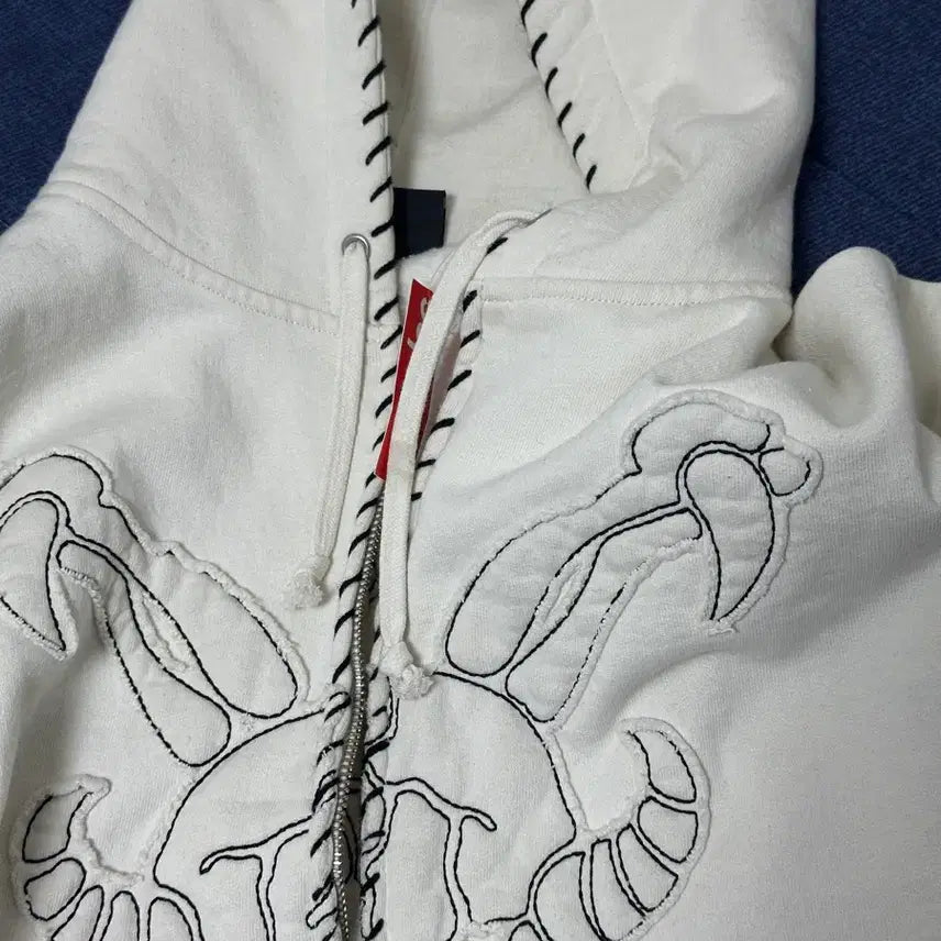 [BUNJANG] Supreme Yohji Yamamoto Hooded Sweatshirt White M New / 슈프림 요지야마모토 후드집업 화이트 m 새상품